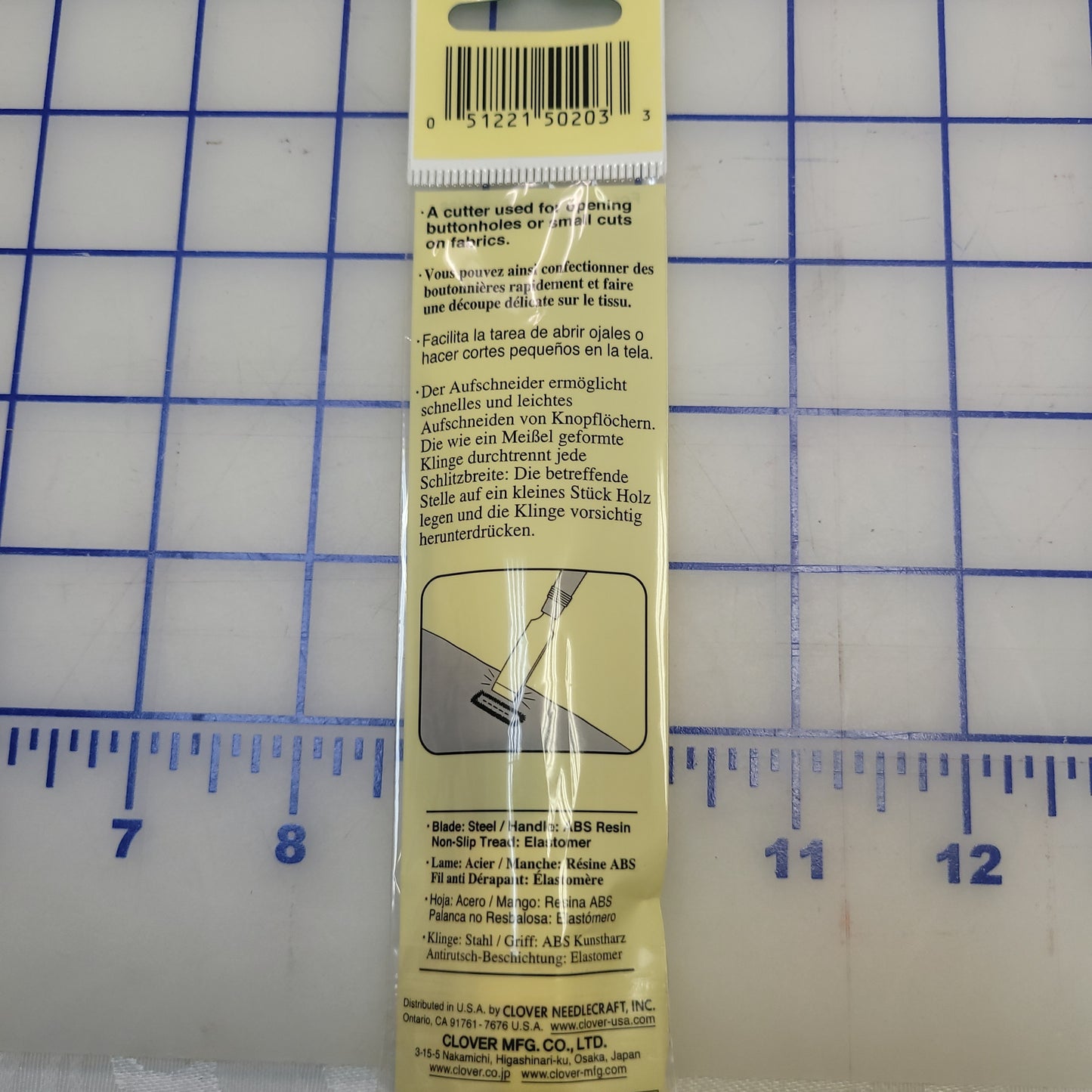 CLOVER #484/W Button Hole Cutter