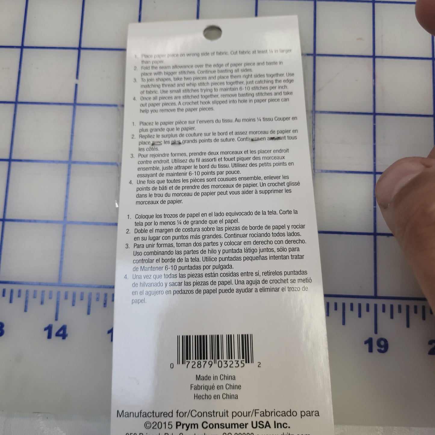 Dritz Quilting gabarit en Papier