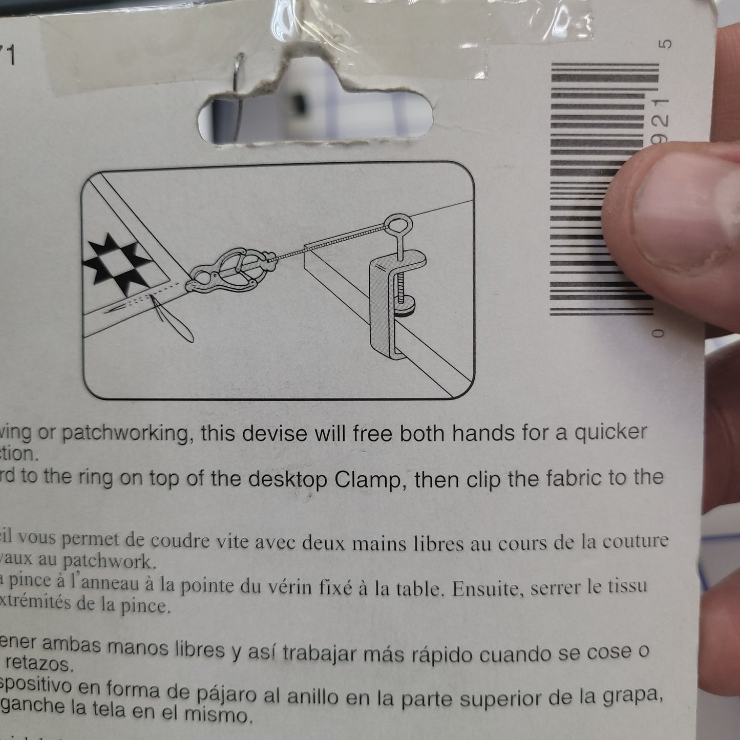 Pince à ressort /Clamp for sewing -Quilting