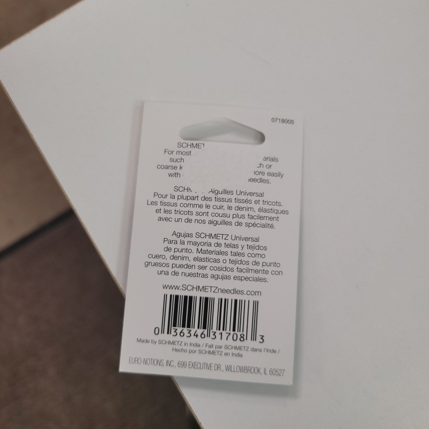 Schmetz - Aiguilles universel 100/16