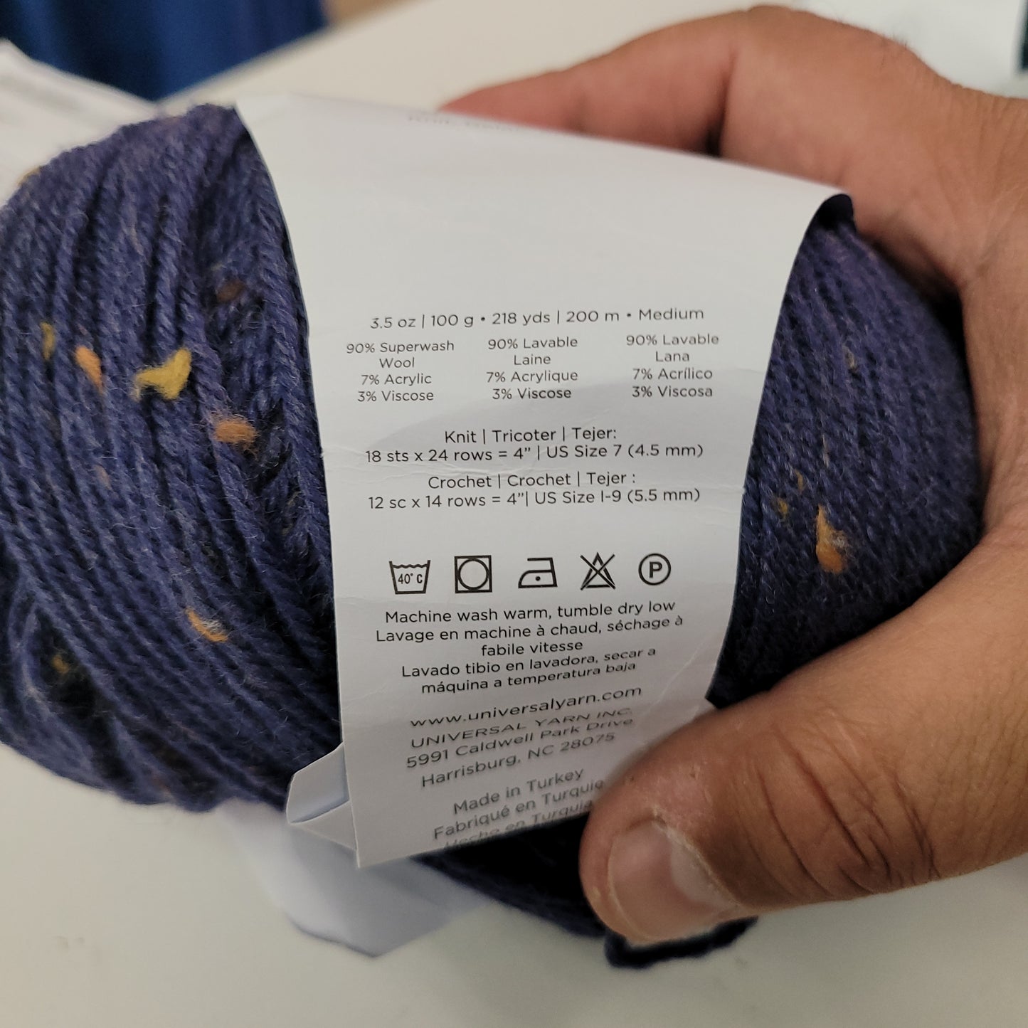 Deluxe worsted tweed Navy 909