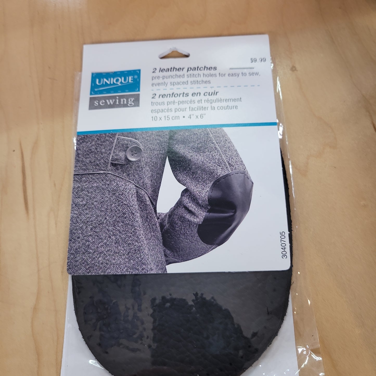 2 patches noir en cuir