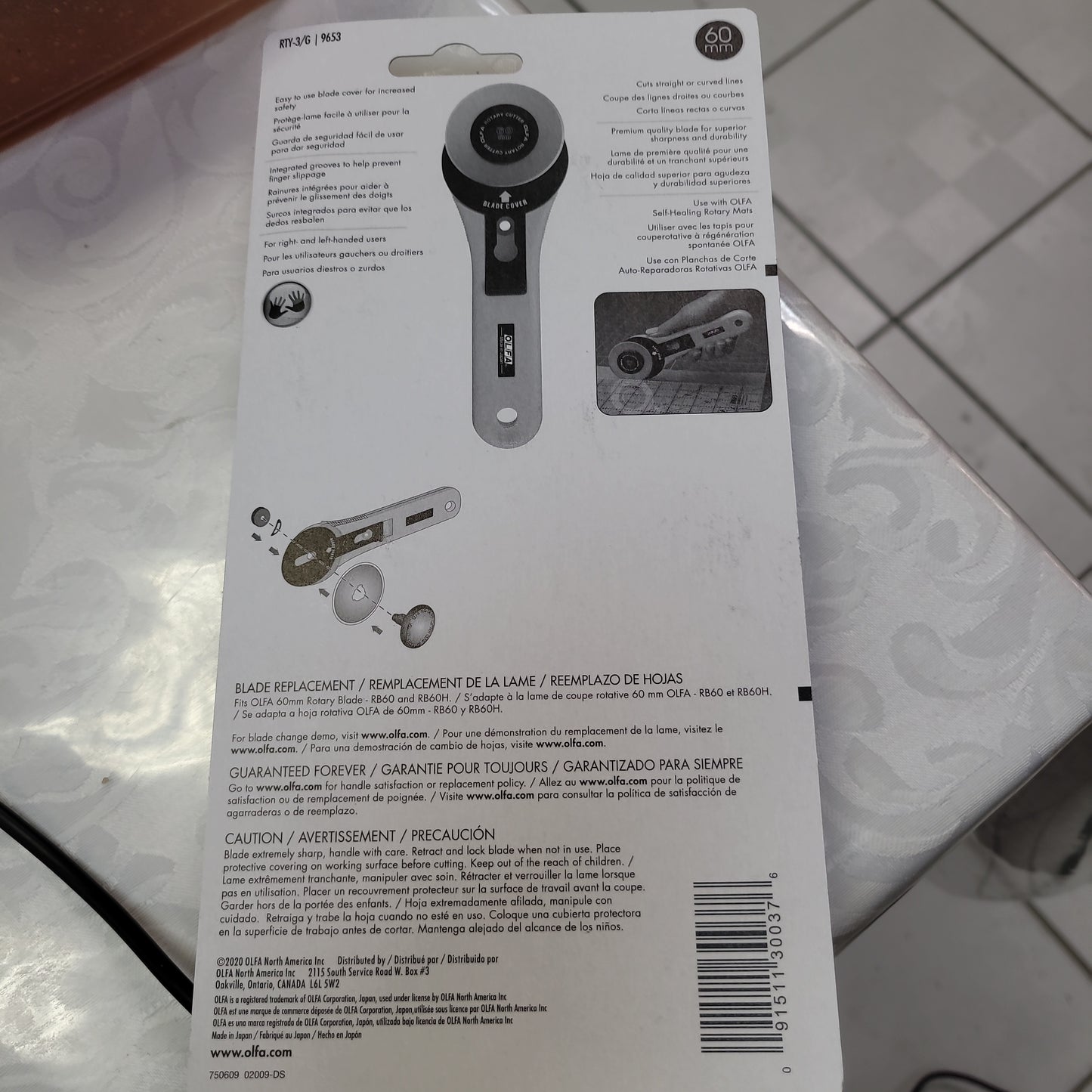 Olfa couteau rotatif 60mm