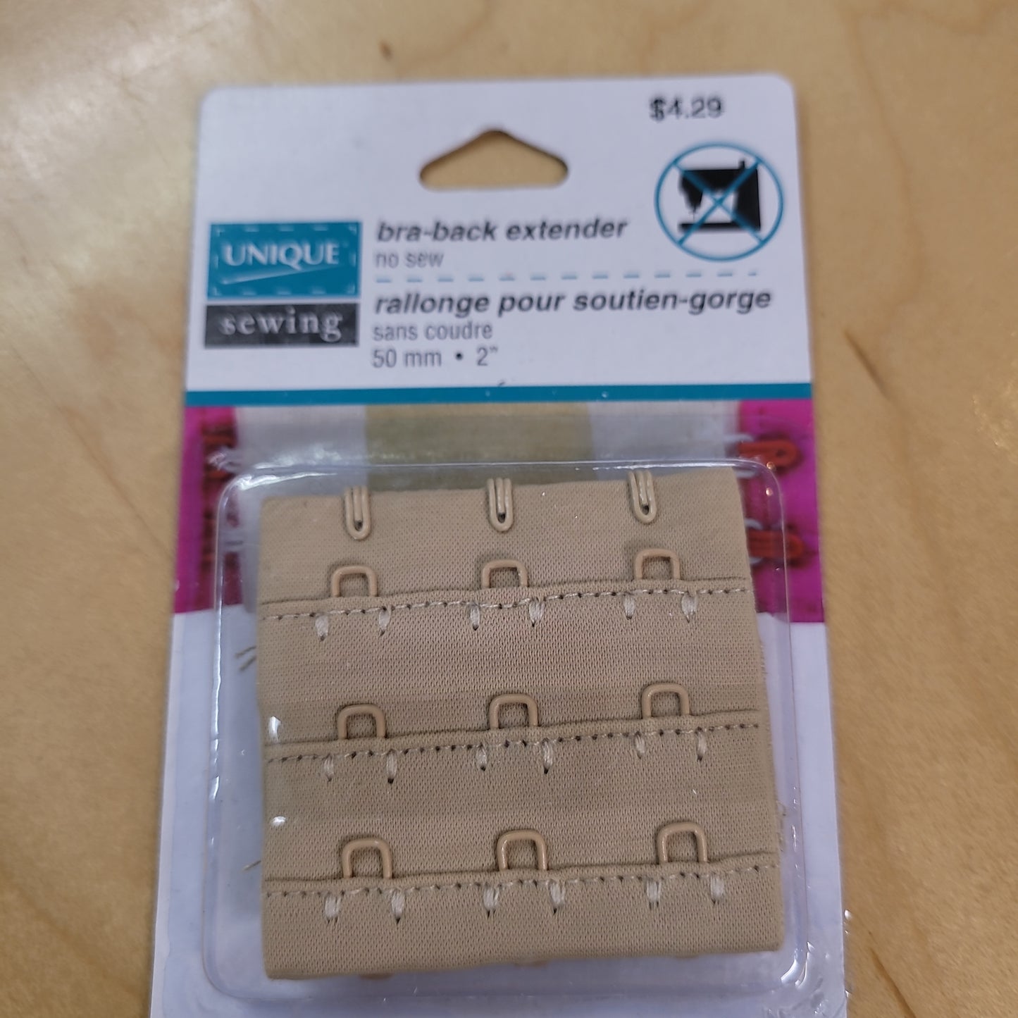 UNIQUE SEWING Bra-Back Extender Beige - 50mm / 2″