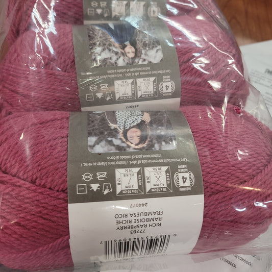 Patons Classic Wool Yarn Rich Raspberry