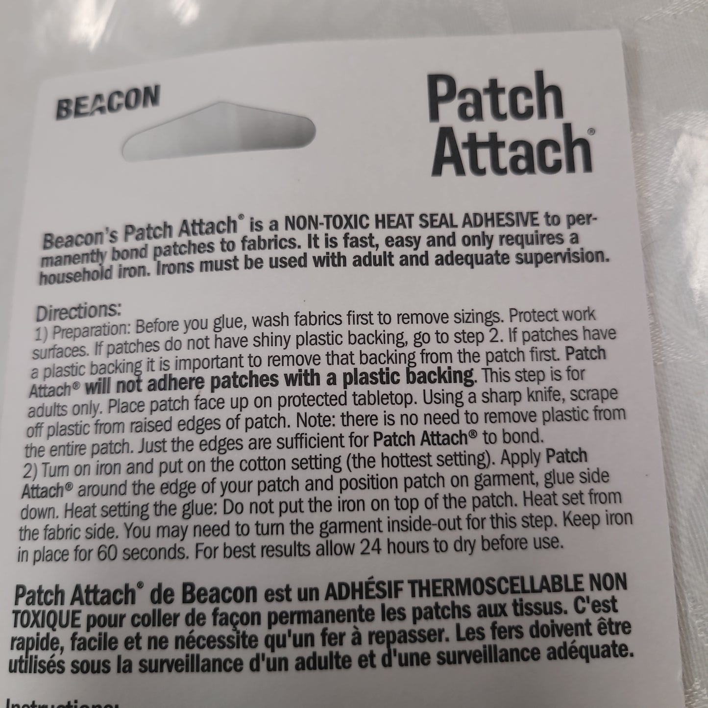 Colle spécial pour les patches/Patch Attach   BEACON