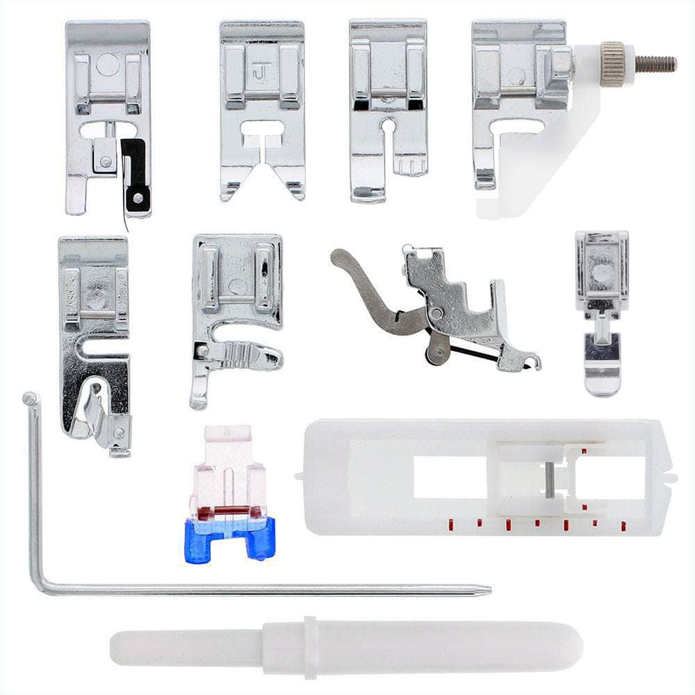 Ensemble de 12 pieds presseurs à encliqueter, tige basse – 5011L by Baby Lock