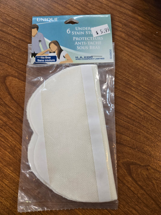 6 underarm stain stopper/protecteur anti-tache sous bras