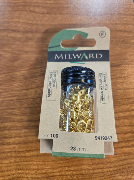 Milward gold safety pin