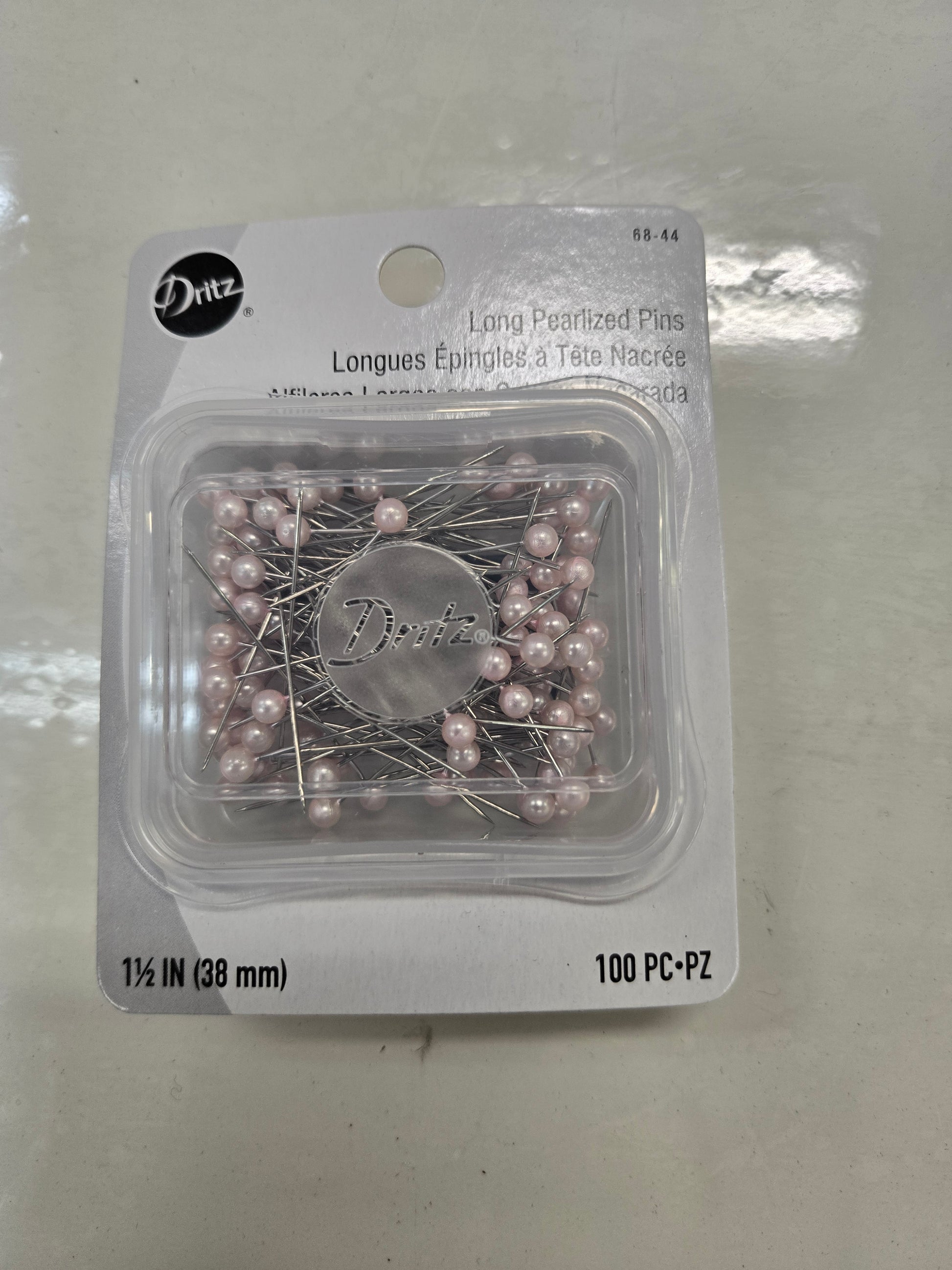 Épingle longues à tête nacrée - Laine Couture