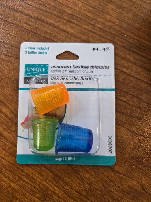 Assorted flexible thimbles /dé assortis flexible