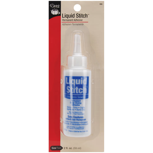 Dritz 395 Liquid Stitch Permanent Adhesive, 2-Ounce