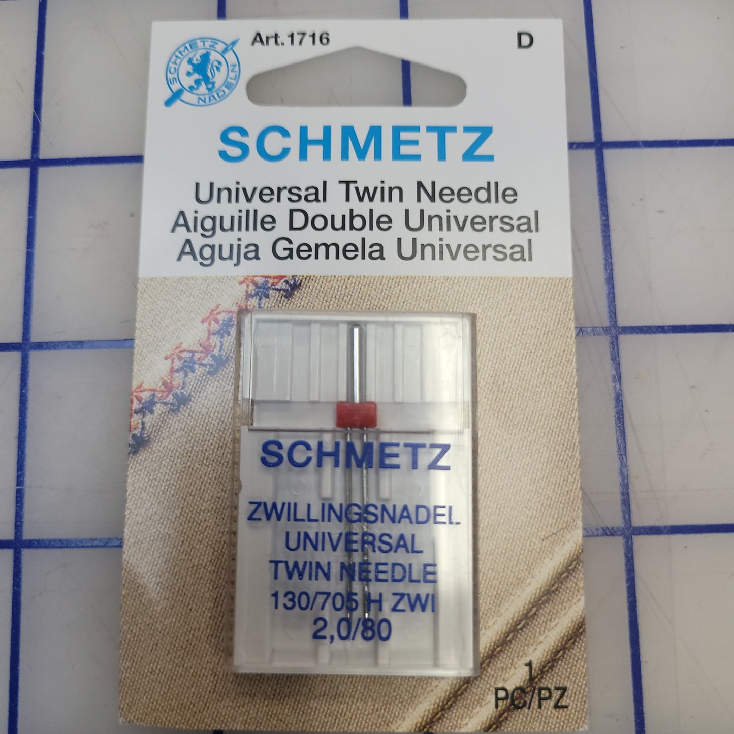 Aiguille double Schmetz 2mm