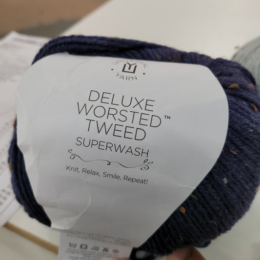 Deluxe worsted tweed Navy 909