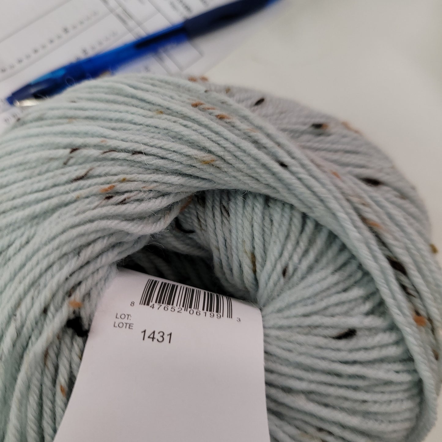 Deluxe worsted Tweed Nuage bleu915