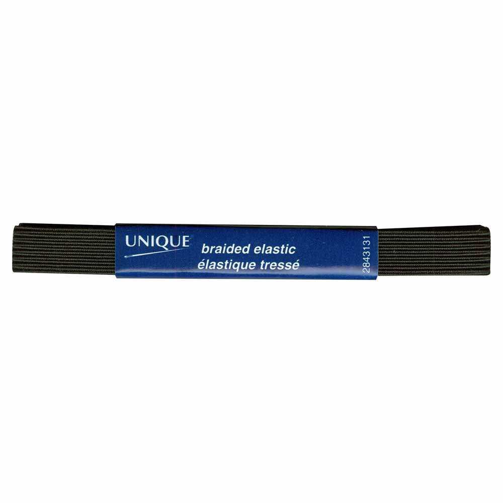 UNIQUE Braided Elastic 13mm x 1.5m - Black
