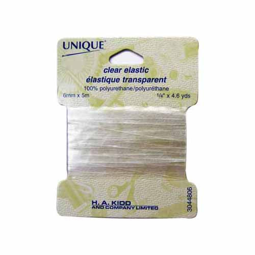 UNIQUE Transparent Elastic 6mm x 5m - Clear