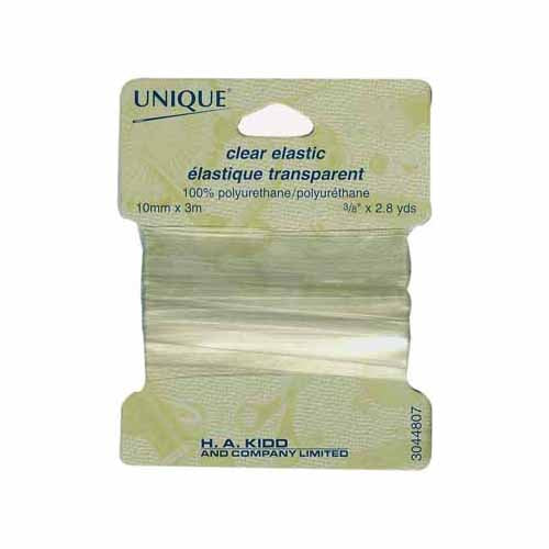 UNIQUE Transparent Elastic 10mm x 3m - Clear